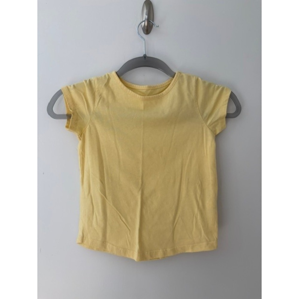 Childrens Place Girls Short Sleeve T-Shirt Bundle Yellow + Coral Size S 5/6 2pk